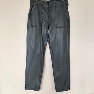 KUT Women’s Reese Coated Mid Rise Ankle Straight Pants